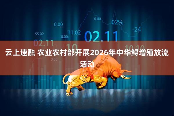 云上速融 农业农村部开展2026年中华鲟增殖放流活动