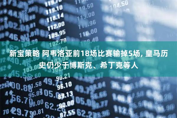 新宝策略 阿韦洛亚前18场比赛输掉5场, 皇马历史仍少于博斯克、希丁克等人